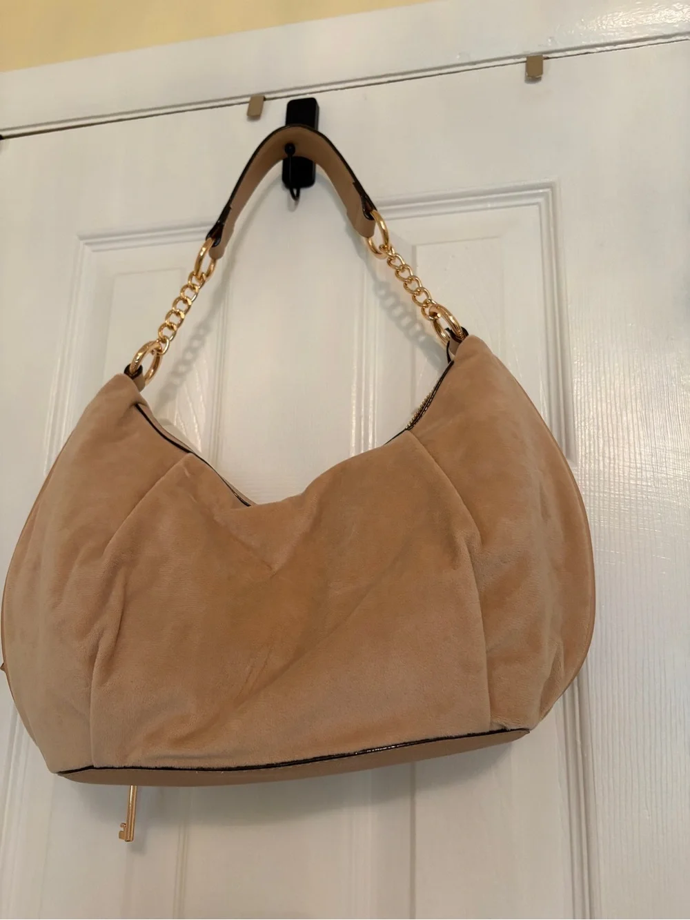 Juicy Couture Beige Embroidered Shoulder Bag‎